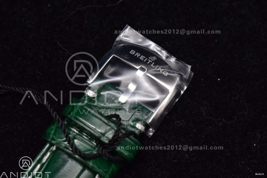 Edition  41mm Navitimer 1:1 Dial Leather Green Best TF A2824 on 0425